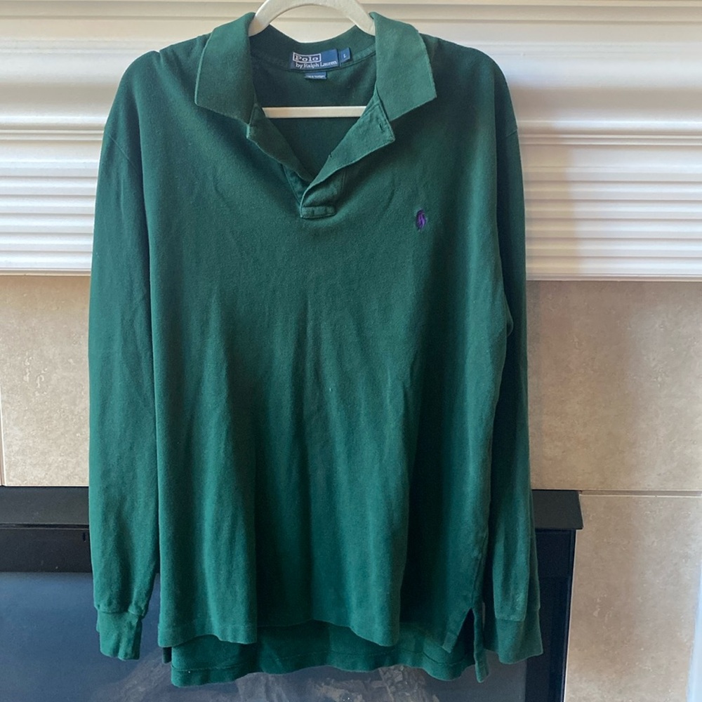Mens long sleeve polo